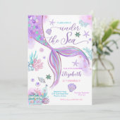 人魚の海の誕生日招待状 招待状 (スタンド正面)