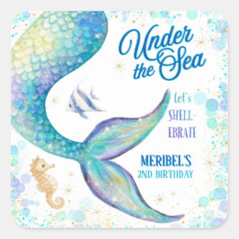 人魚の海の誕生日 スクエアシール