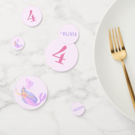 人魚の海の誕生日 少女 年齢 ピンク コンフェッティ