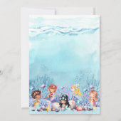 人魚の海底の誕生日 招待状 (裏面)