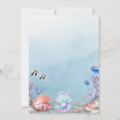 人魚の海底の誕生日 招待状 (裏面)