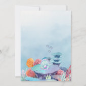 人魚の海底の誕生日 招待状 (裏面)