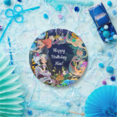 人魚の海底バッシュ誕生日パーティー ペーパープレート (パーティー)