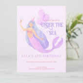 人魚の海底誕生日パーティー招待状 (スタンド正面)