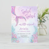 人魚の海底誕生日パーティー Splish Splash 招待状 (スタンド正面)