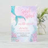 人魚の海底誕生日パーティー Splish Splash 招待状 (スタンド正面)