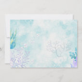 人魚の海底魔法の誕生日 招待状 (裏面)