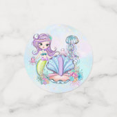 人魚の海生活 |誕生日パーティカスタムー（年齢あり） コンフェッティ (スモール正面)