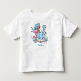 人魚の海生活 |誕生日パーティカスタムー（年齢あり） トドラーTシャツ