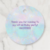 人魚の海生活 |誕生日パーティカスタムー（年齢あり） フェイバータグ (裏面)