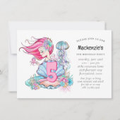 人魚の海生活 |誕生日パーティカスタムー（年齢あり） 招待状 (正面)