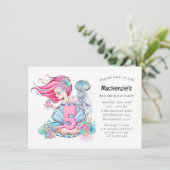 人魚の海生活 |誕生日パーティカスタムー（年齢あり） 招待状 (スタンド正面)