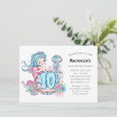 人魚の海生活 |誕生日パーティカスタムー（年齢あり） 招待状 (スタンド正面)