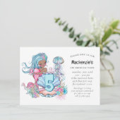 人魚の海生活 |誕生日パーティカスタムー（年齢あり） 招待状 (スタンド正面)