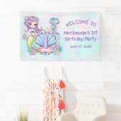 人魚の海生活 |誕生日パーティカスタムー(年齢あり) 横断幕 (インサイチュ)