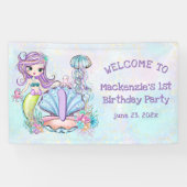 人魚の海生活 |誕生日パーティカスタムー(年齢あり) 横断幕 (横)