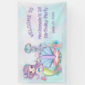 人魚の海生活 |誕生日パーティカスタムー(年齢あり) 横断幕 (縦)