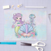 人魚の海生活 |誕生日パーティカスタムー（年齢あり） 薄葉紙 (クラフト)