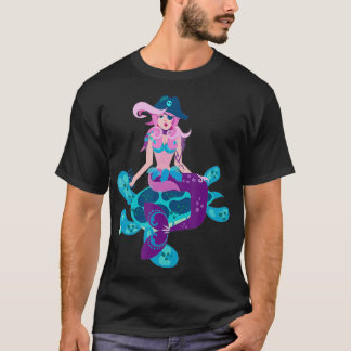 人魚の海賊女性の男性の子供 Tシャツ