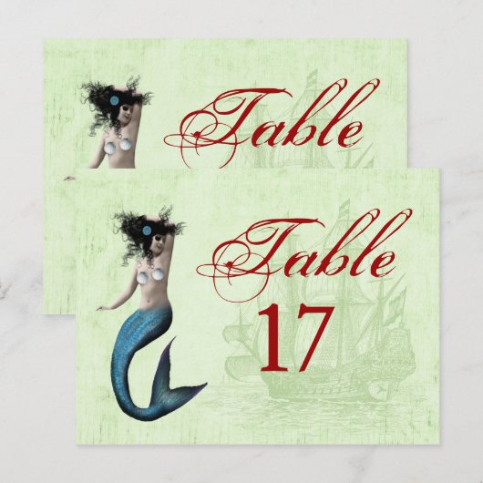 人魚の海賊座席表 ポストカード (正面/裏面)