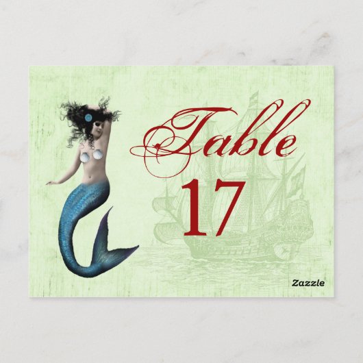 人魚の海賊座席表 ポストカード (裏面)