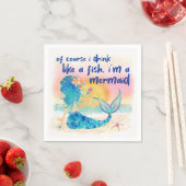 人魚の海 |魚のように飲む スタンダードカクテルナプキン (インサイチュ)