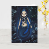 「人魚の深い」グリーティングカード カード (黄色い花)