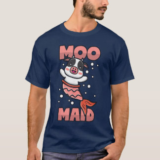 人魚の牛ファミリー Tシャツ