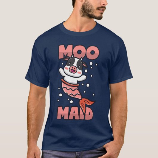 人魚の牛ファミリー Tシャツ (正面)
