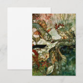 「人魚の王」エドマンド・デュラック作 サンキューカード (正面/裏面)