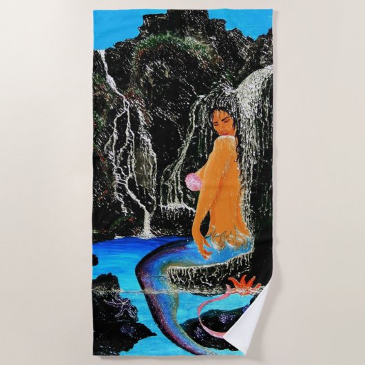 人魚の生湯シャワービーチタオル ビーチタオル (正面)