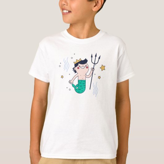 人魚の男の子 Tシャツ (正面)