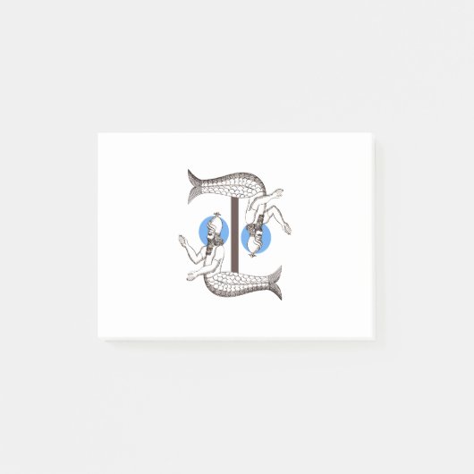 人魚の男性皇帝トリトン ポストイット (正面)