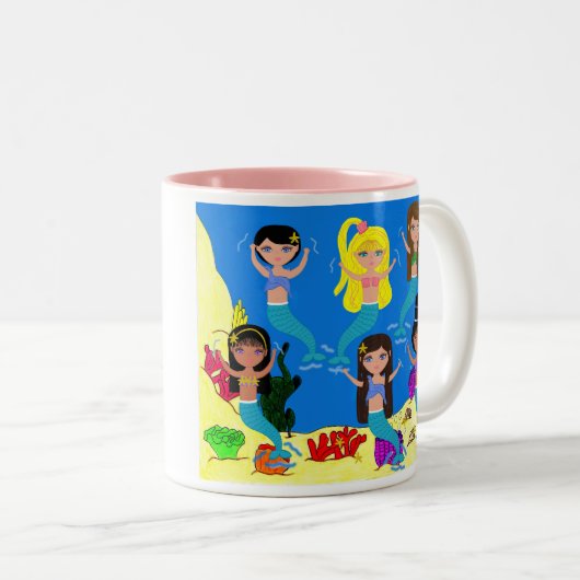人魚の町マグでブーギーダウン ツートーンマグカップ (正面右)