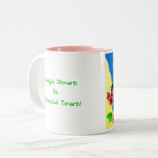 人魚の町マグでブーギーダウン ツートーンマグカップ (正面左)