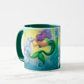 人魚の白くまのキス マグカップ (正面左)