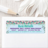 人魚の皮のベビーシャワー差出人住所 ラベル (インサイチュ)