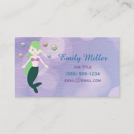 人魚の真珠 名刺 (正面)