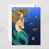 人魚の祈りの言葉葉書 ポストカード (正面/裏面)