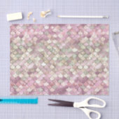 人魚の紋様ピンク·シルバー·アはかりで測ート 薄葉紙 (クラフト)