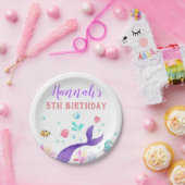 人魚の紙皿の誕生会の人魚 ペーパープレート (パーティー)