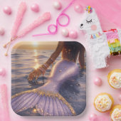 人魚の紙皿 || 人魚のパーティー備品  ペーパープレート (パーティー)