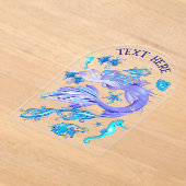 人魚の紫の妖精 アクリル招待状 (レイダウン)