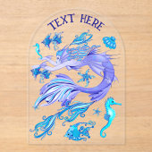 人魚の紫の妖精 アクリル招待状 (正面)