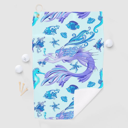 人魚の紫の妖精 ゴルフタオル (インサイチュ)