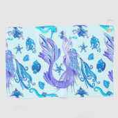 人魚の紫の妖精 ゴルフタオル (横)