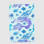 人魚の紫の妖精 ゴルフタオル (正面)