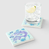 人魚の紫の妖精 ストーンコースター (横)