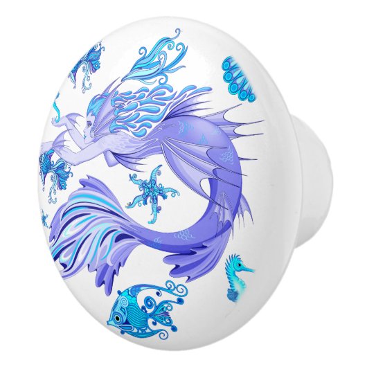 人魚の紫の妖精 セラミックノブ (右)