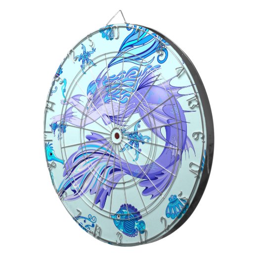 人魚の紫の妖精 ダーツボード (正面右)